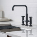 Aquacubic Cupc certified Knurled Round handle kitchen faucet taps Lead free waterway Industrial Style Deck Mounted with 3 holes